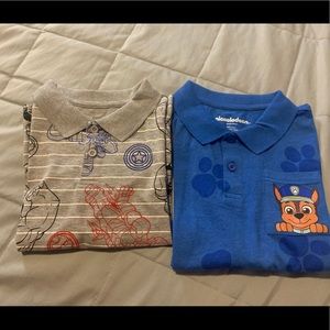kids character collard shirts | size 5